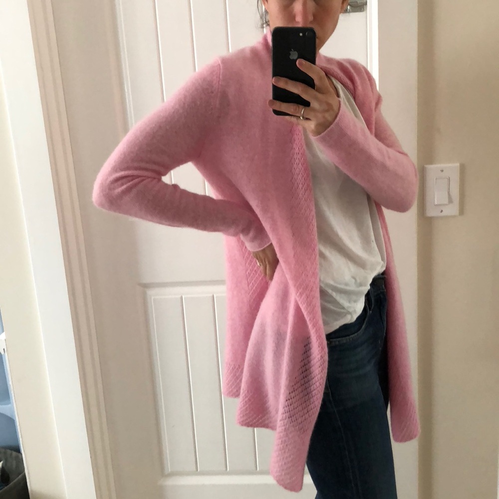White + warren cashmere long cardigan sweater